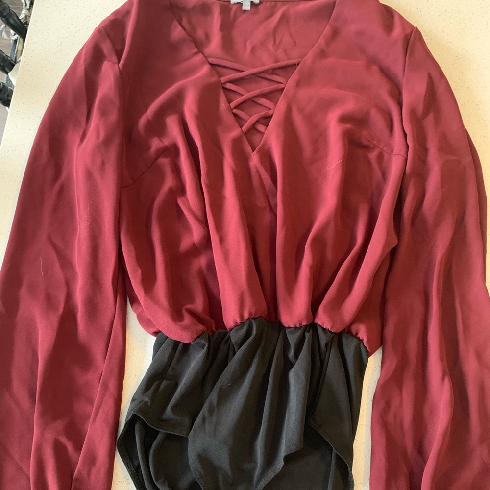 Maroon bodysuit